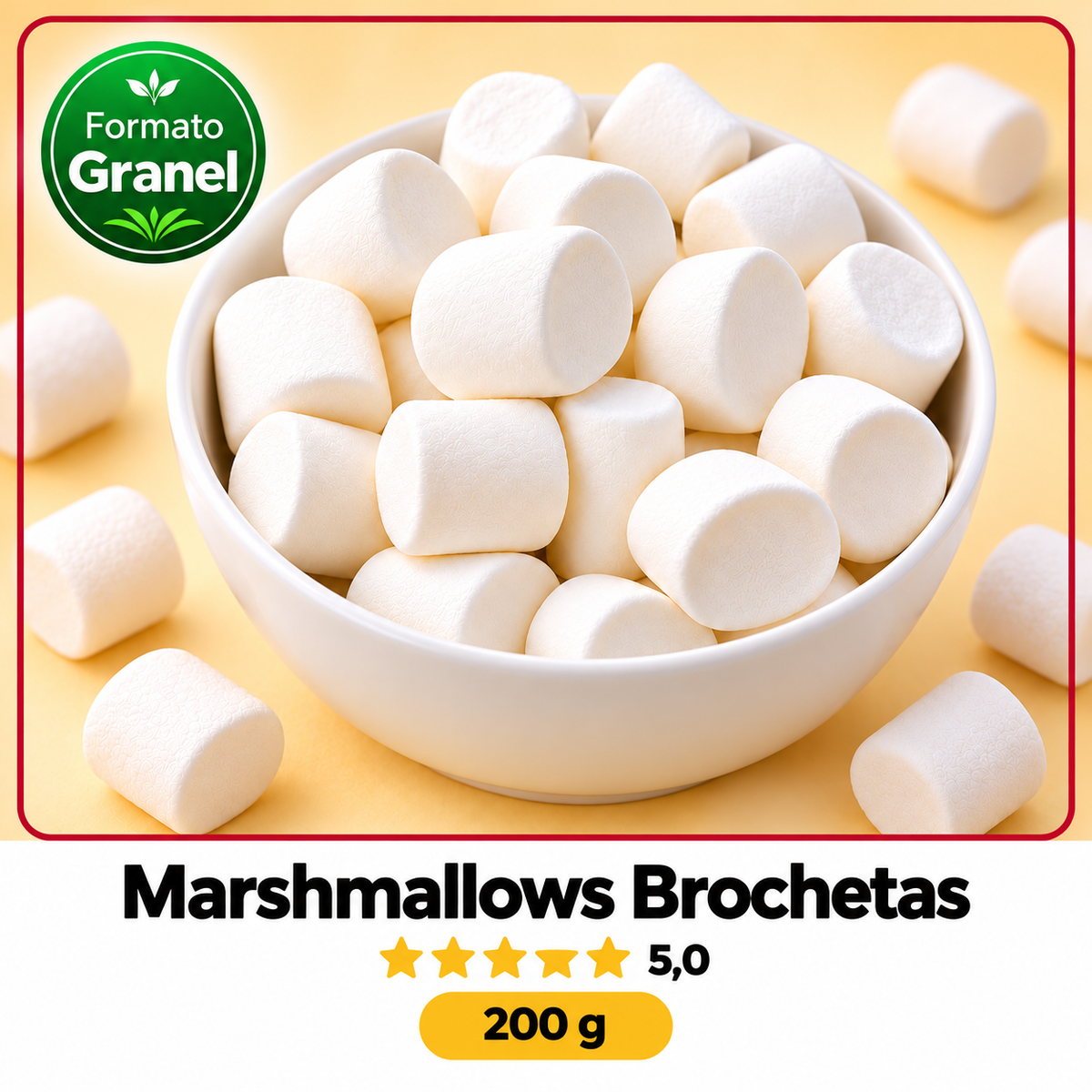 Marshmallows Brochetas a Granel - Sabores El Nogal