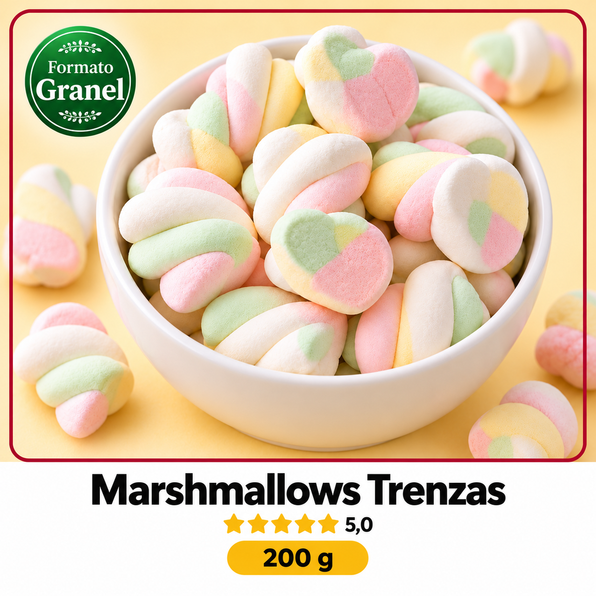 Marshmallows Trenzas a Granel - Sabores El Nogal