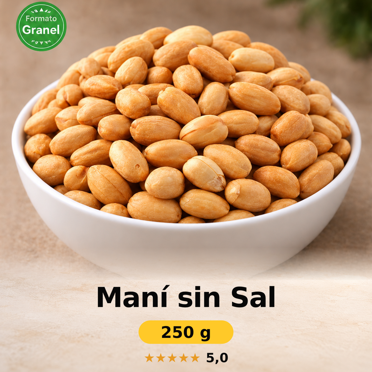 Maní sin sal a Granel — Sabores El Nogal