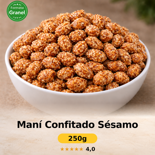 Maní Confitado Sesamo a Granel — Sabores El Nogal