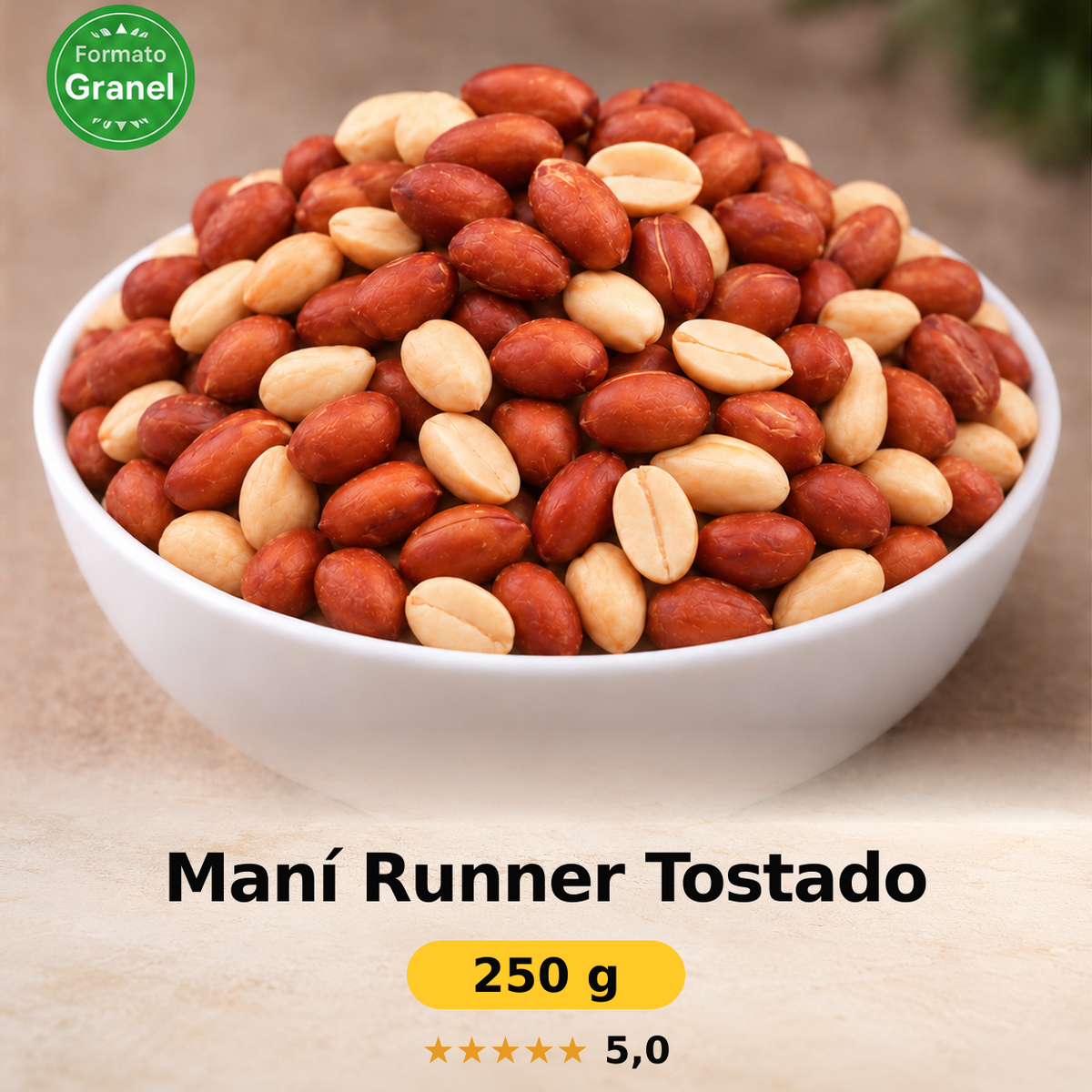 Maní Runner Tostado a Granel — Sabores El Nogal