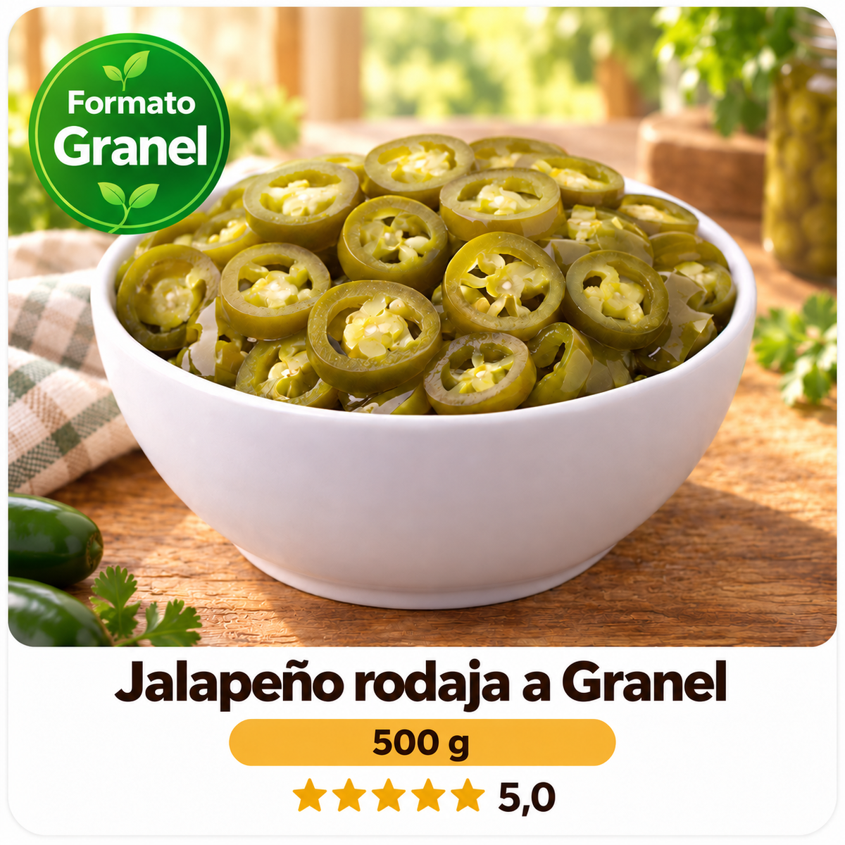Jalapeño en Rodajas a Granel