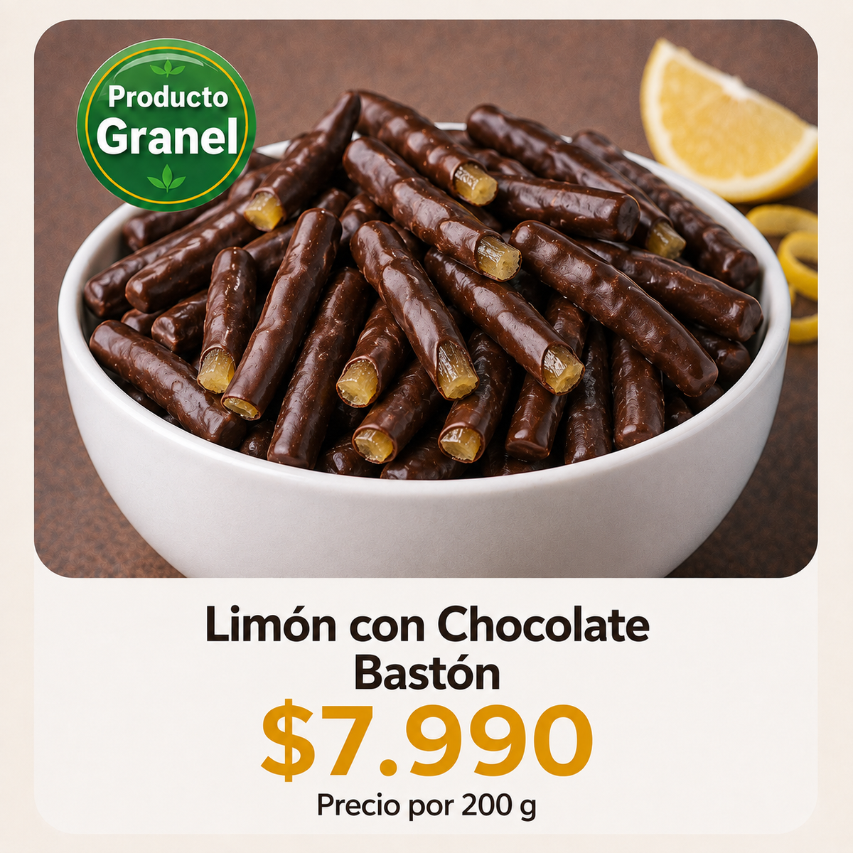 Limón con Chocolate Bastón