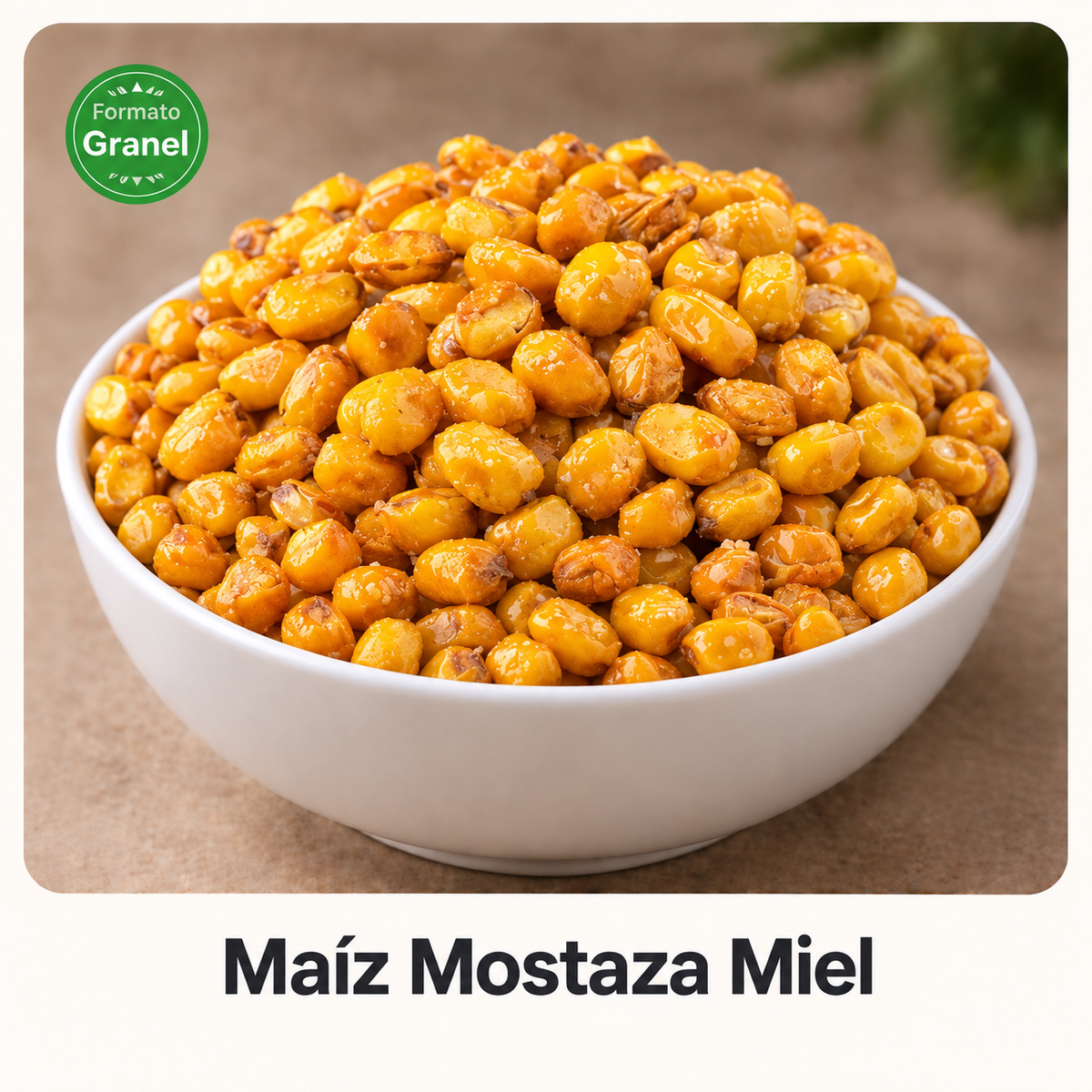 Maíz mostaza miel