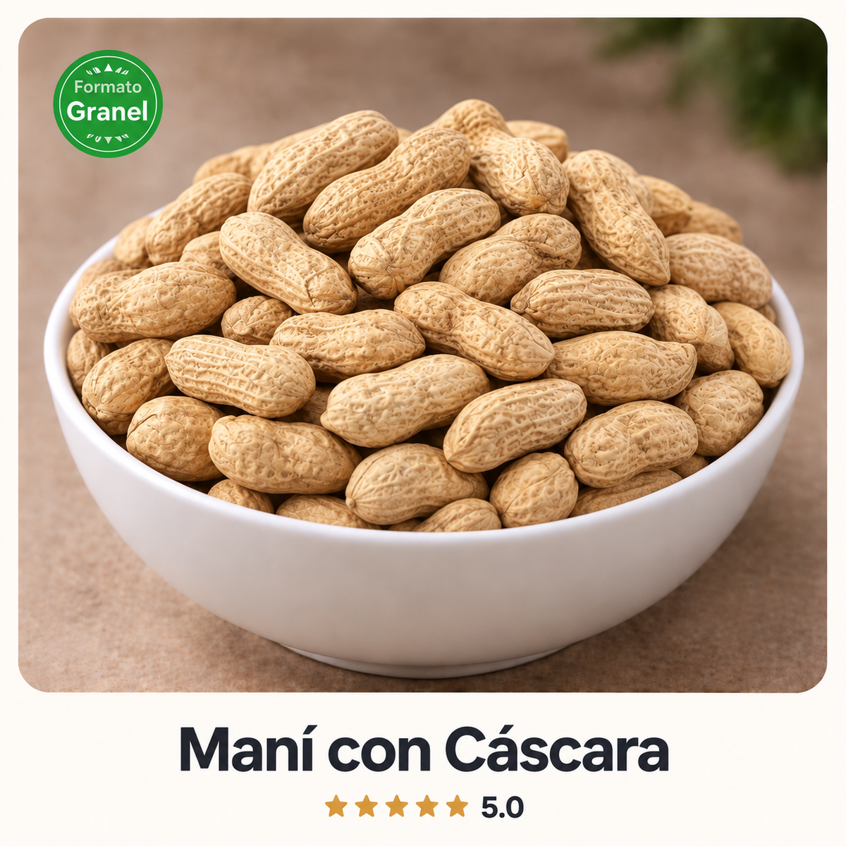 Maní con cáscara a granel
