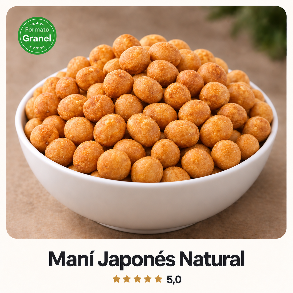 Maní japonés natural a granel