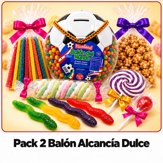 Pack 2 Balón Alcancía Dulce