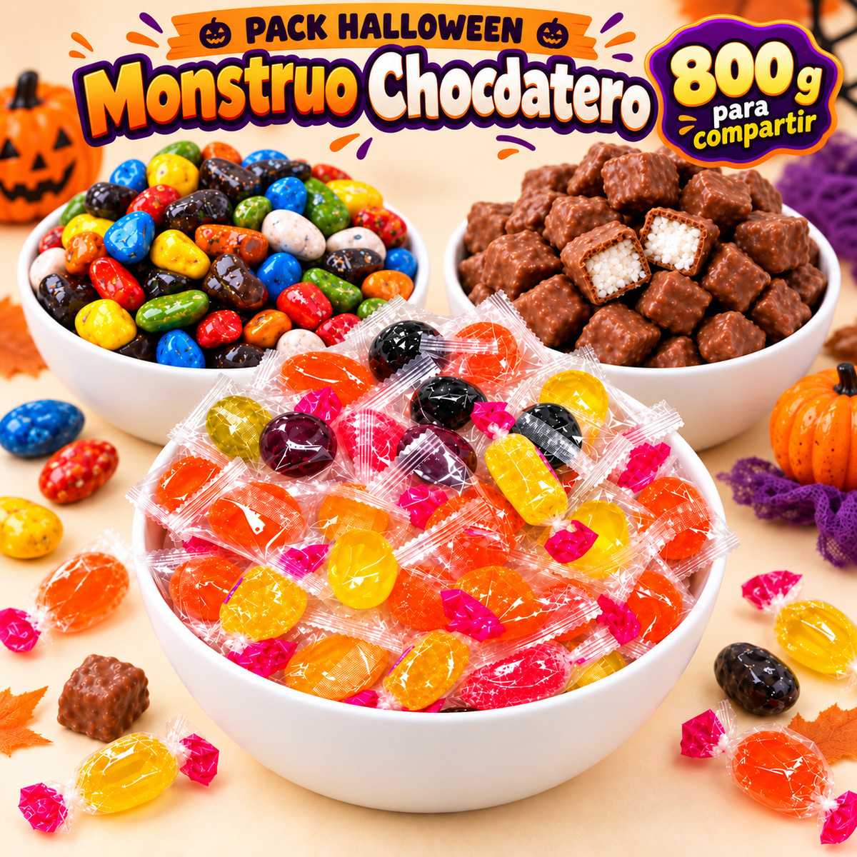 Pack Halloween Monstruo Chocolatero, 800 g para compartir