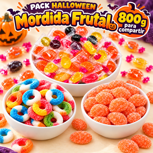 Pack Halloween Mordida Frutal, 800 g para compartir