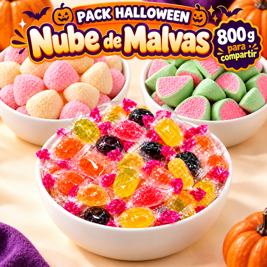 Pack Halloween Nube de Malvas, 800 g para compartir
