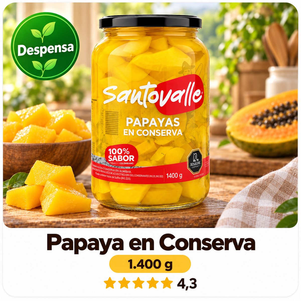 Papaya en Conserva