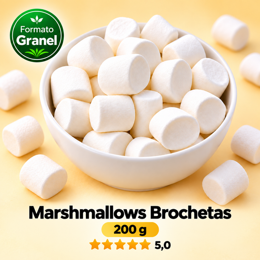 Marshmallows Brochetas — propuesta Formato Granel 200 g