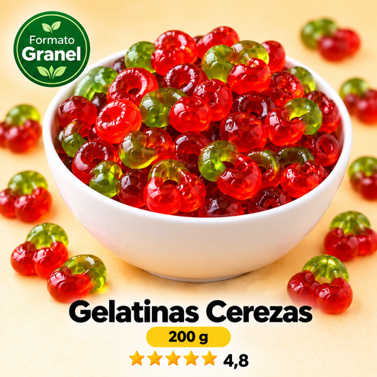 Gelatinas Cerezas — propuesta Formato Granel 200 g