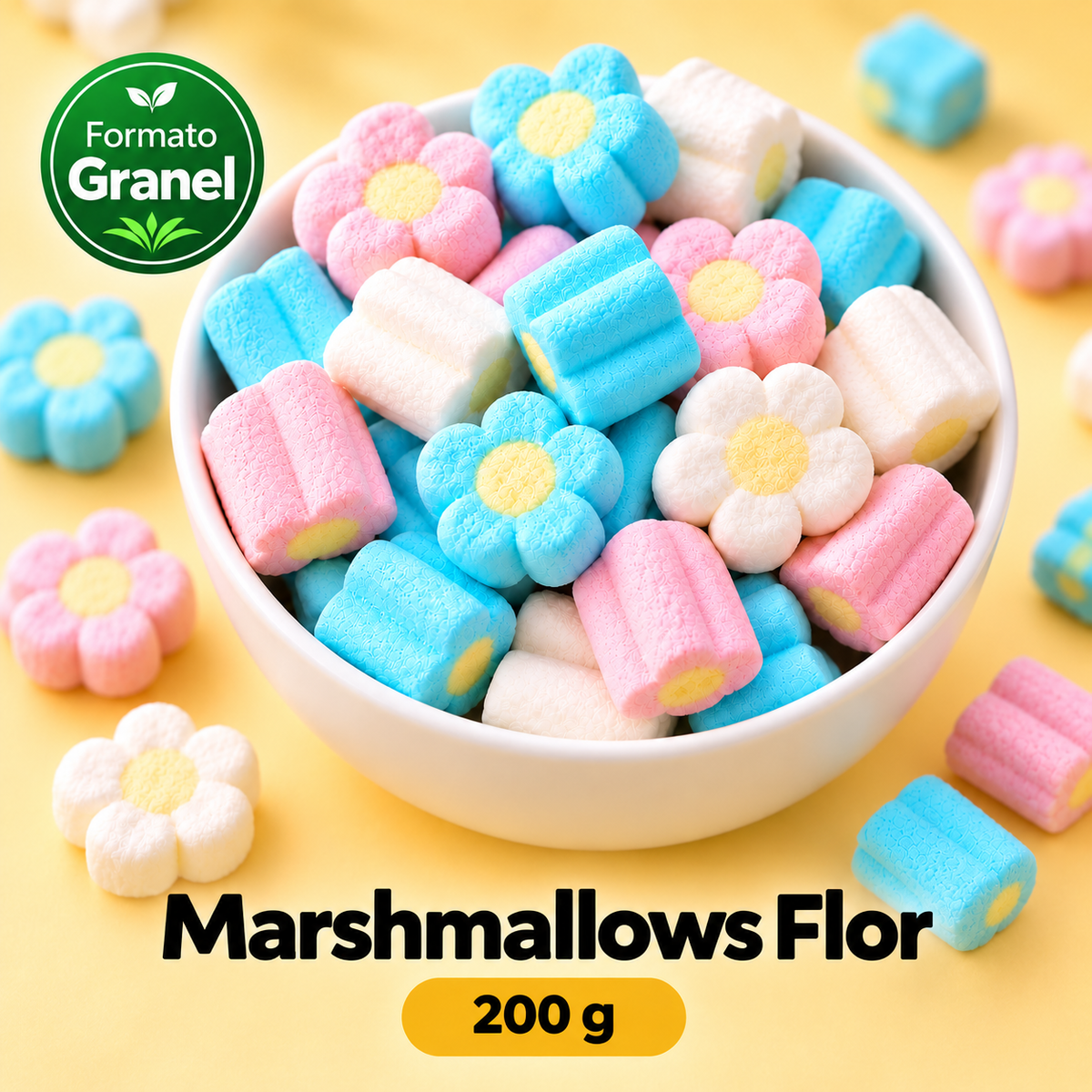 Marshmallows Flor — propuesta Formato Granel 200 g