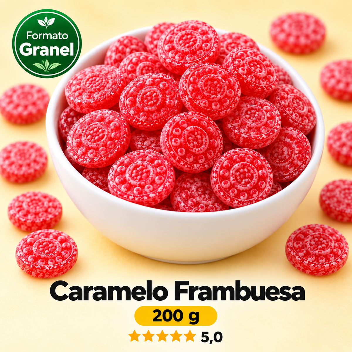 Caramelo Frambuesa — propuesta Formato Granel 200 g