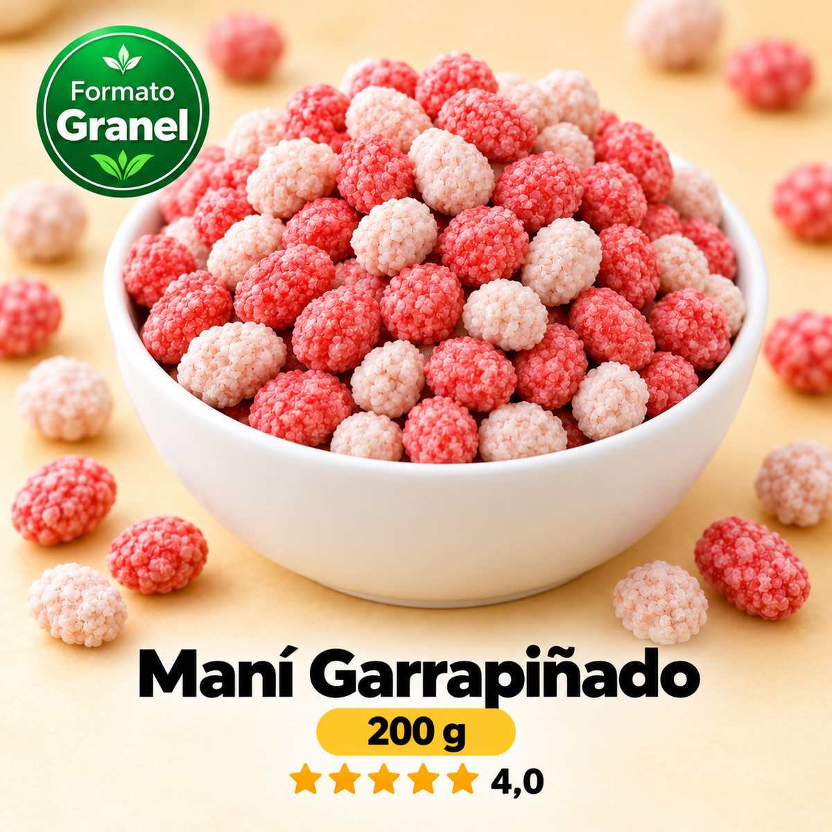 Maní Garrapiñado — propuesta Formato Granel 200 g