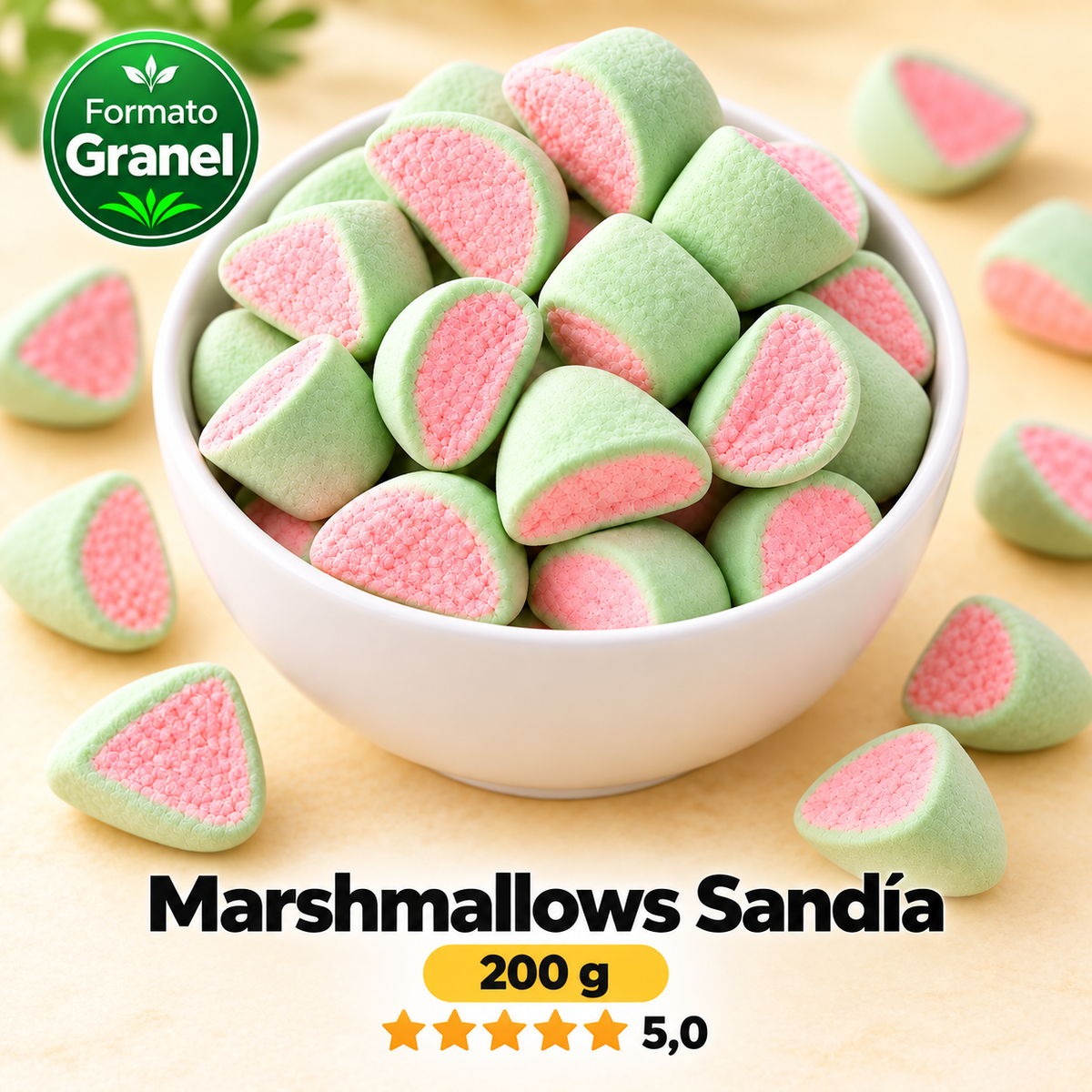 Marshmallows Sandía — propuesta Formato Granel 200 g
