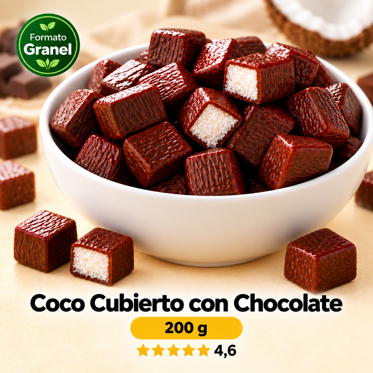 Coco Cubierto con Chocolate a granel — imagen secundaria