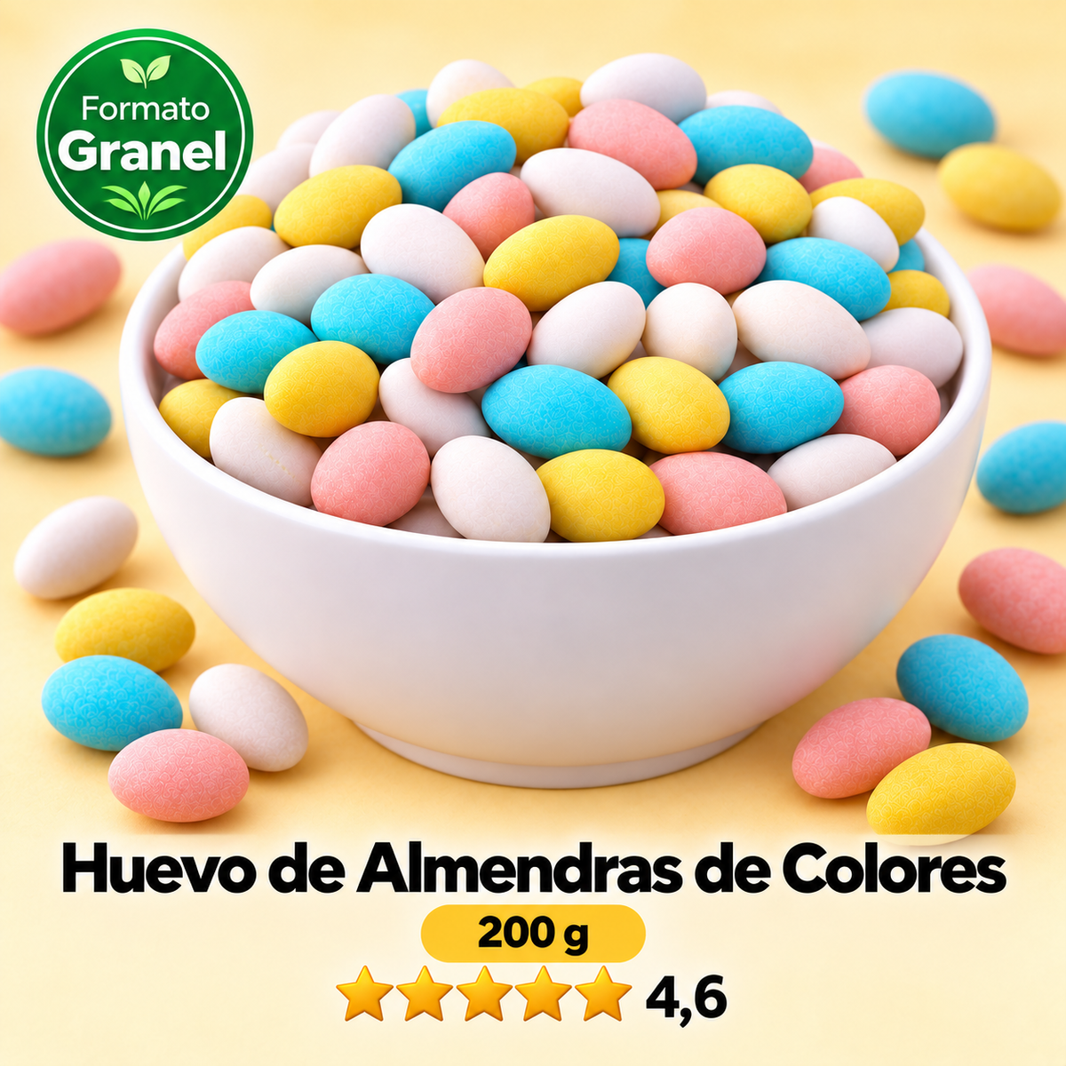 Huevo de Almendras de Colores - propuesta secundaria