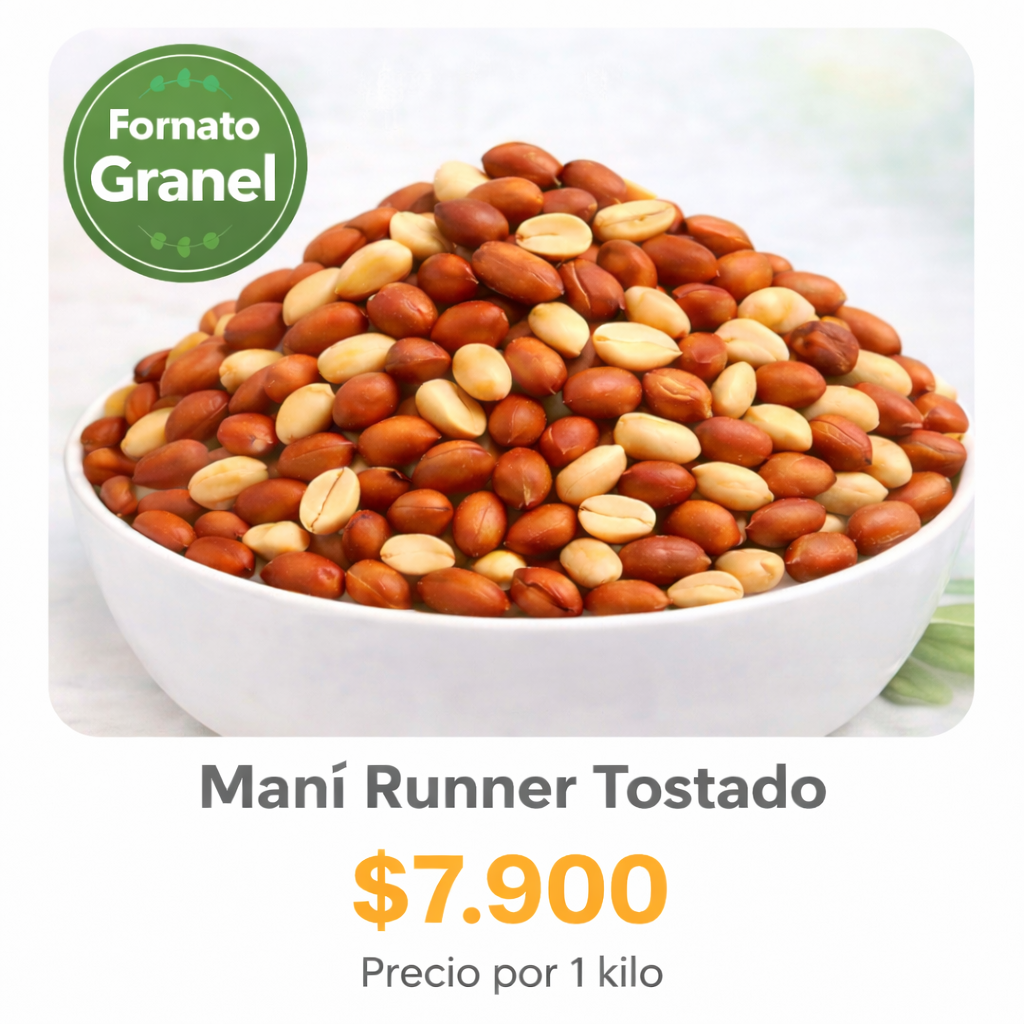 Maní Runner Tostado a Granel ⭐ Recomendado